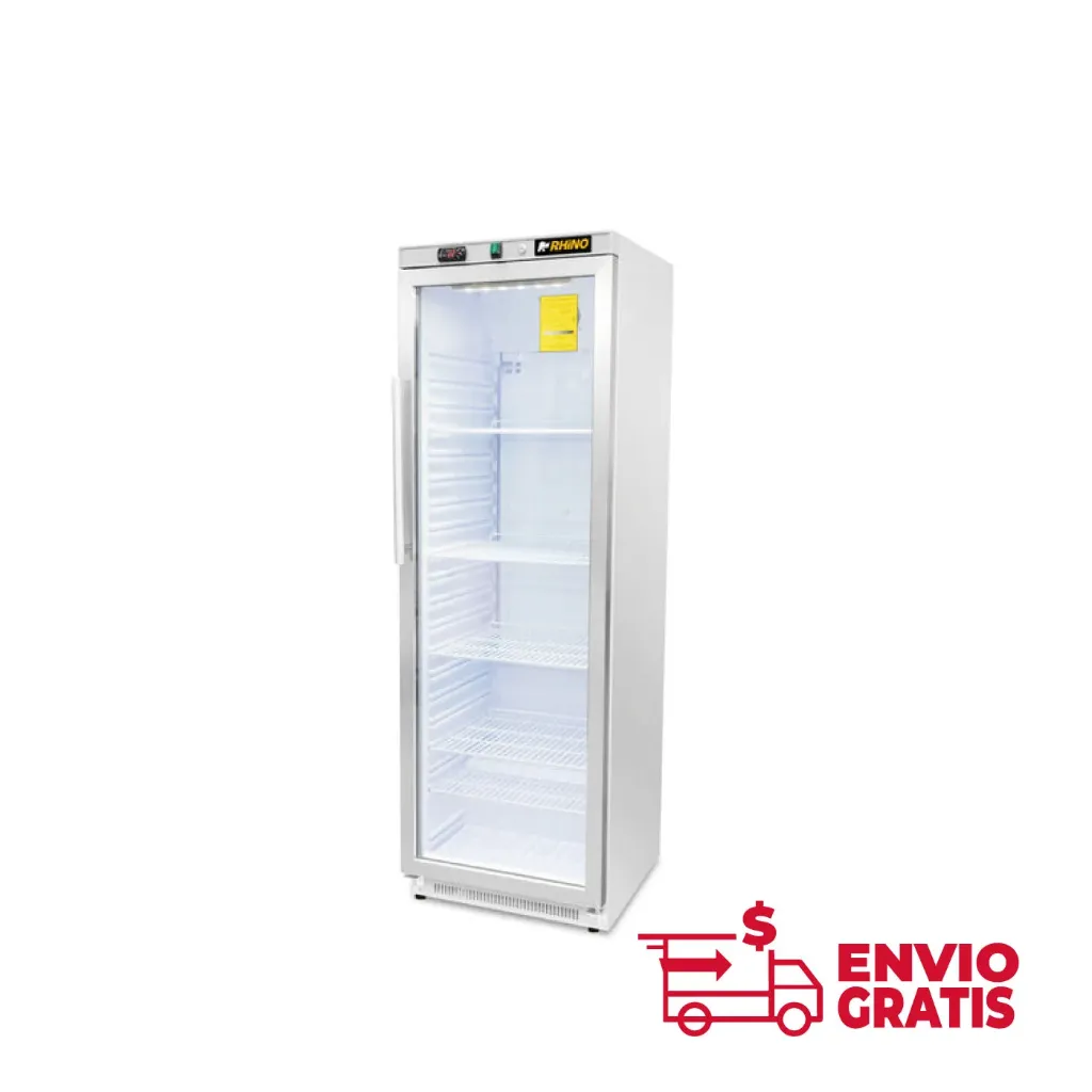 Refrigerador Vertical Puerta de Cristal 13 Pies Rhino REVEAB-13C
