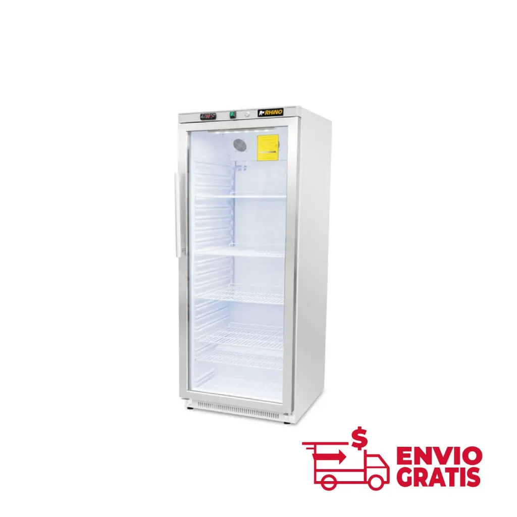 Refrigerador Vertical Puerta de Cristal 20 Pies Rhino REVEAB-19C