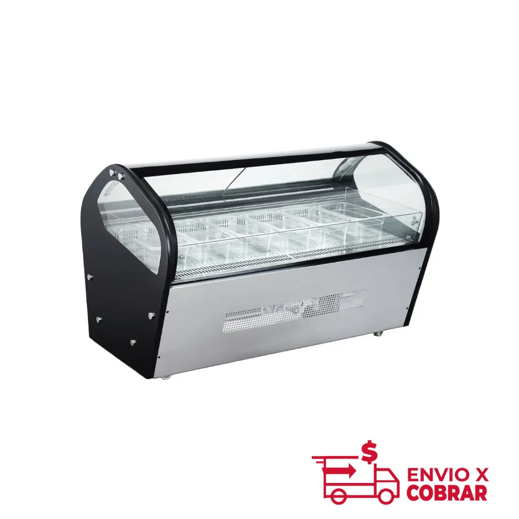 RTD-122L | VITRINA EXHIBIDORA DE HELADOS DE 6 INSERTOS SOBRE MOSTRADOR