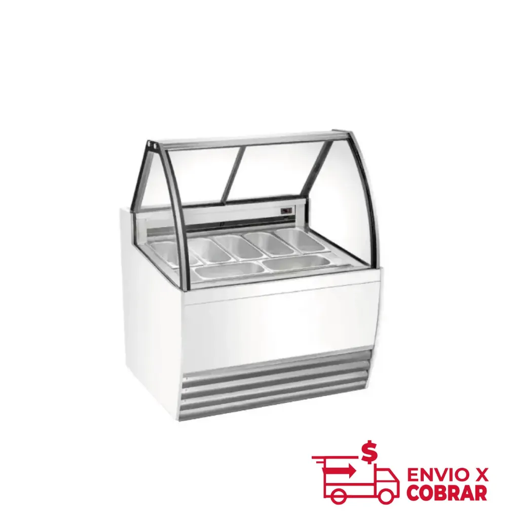 DW-7 | VITRINA EXHIBIDORA DE HELADOS DE 7 INSERTOS