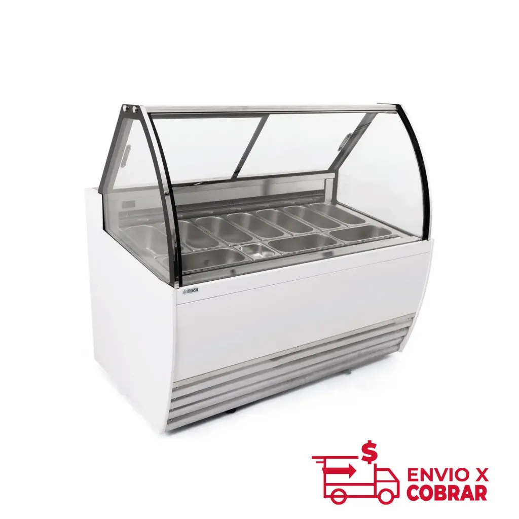 DW-10 | VITRINA EXHIBIDORA DE HELADOS DE 10 INSERTOS