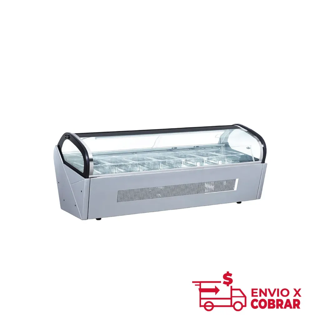 RTD-142L | VITRINA EXHIBIDORA DE HELADOS DE 7 INSERTOS SOBRE MOSTRADOR