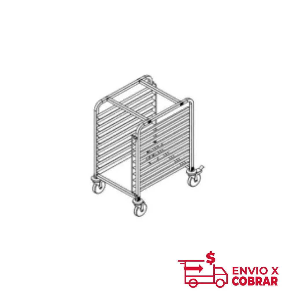 BN-T02 | CARRO PORTA CHAROLAS SENCILLO (ESPIGUERO)