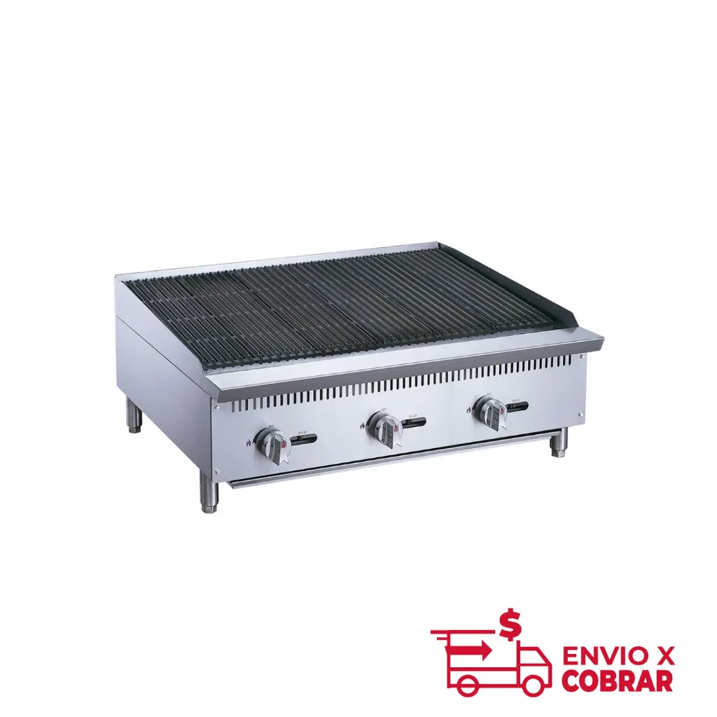 RFS-36-MG | ASADOR COMERCIAL A GAS DE 3 QUEMADORES RADIANTE