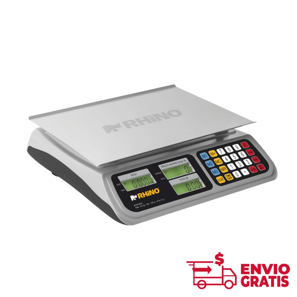 Báscula Electrónica Multifunciones con Puerto USB 40 kg BAR-8RS
