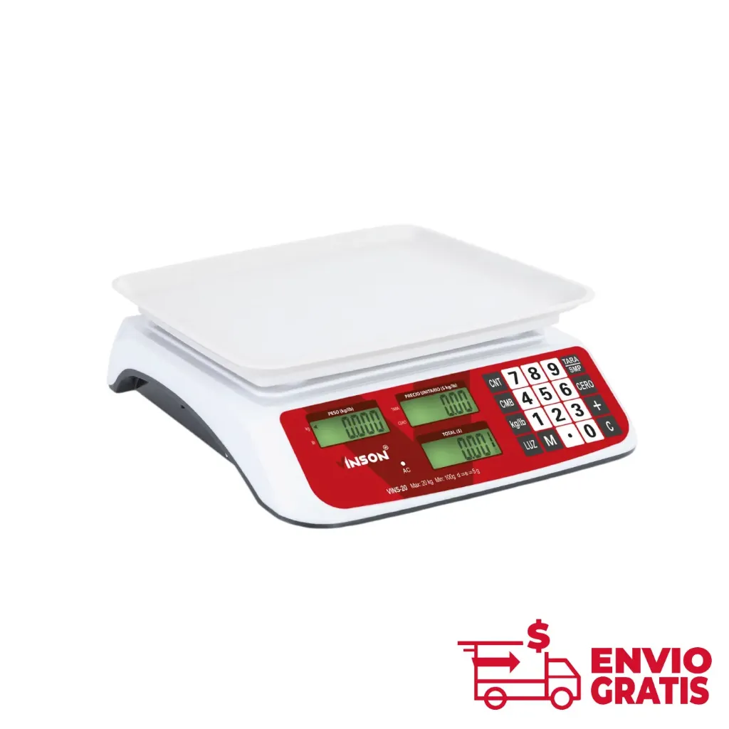 Báscula Electrónica Multifunciones 20 kg VINS-20