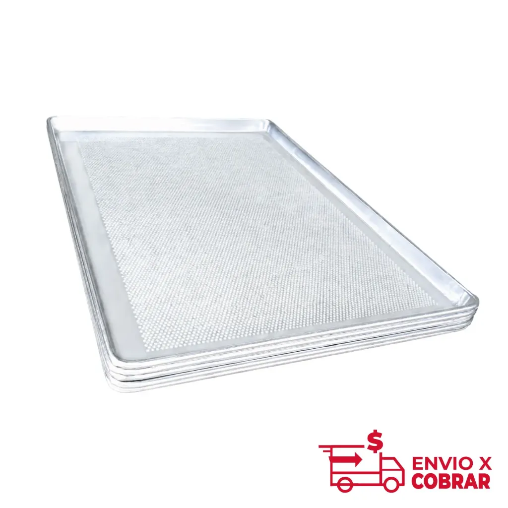 Charolas perforadas Zincalum de 45x65 cm