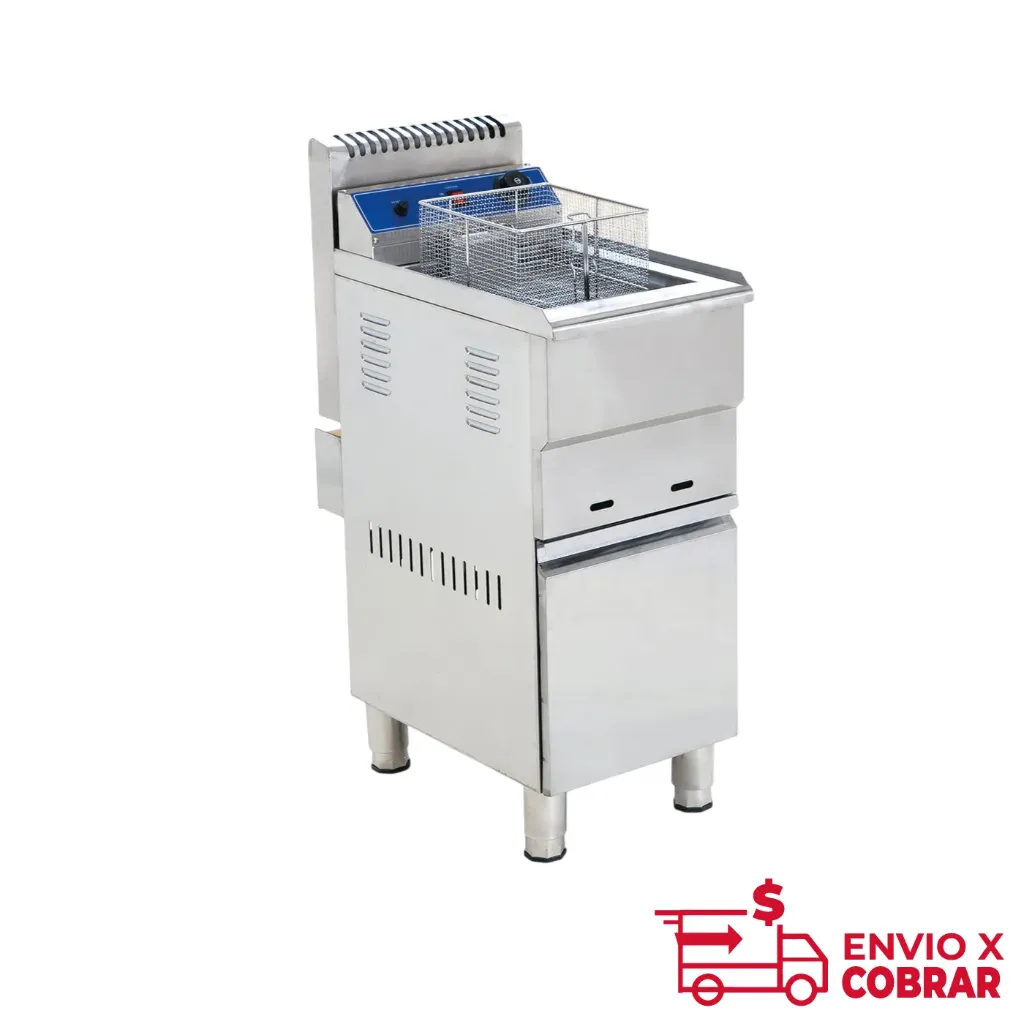 FREIDORA A GAS, UN TANQUE Y UNA CANASTILLA DE 18 LITROS HGF-181C
