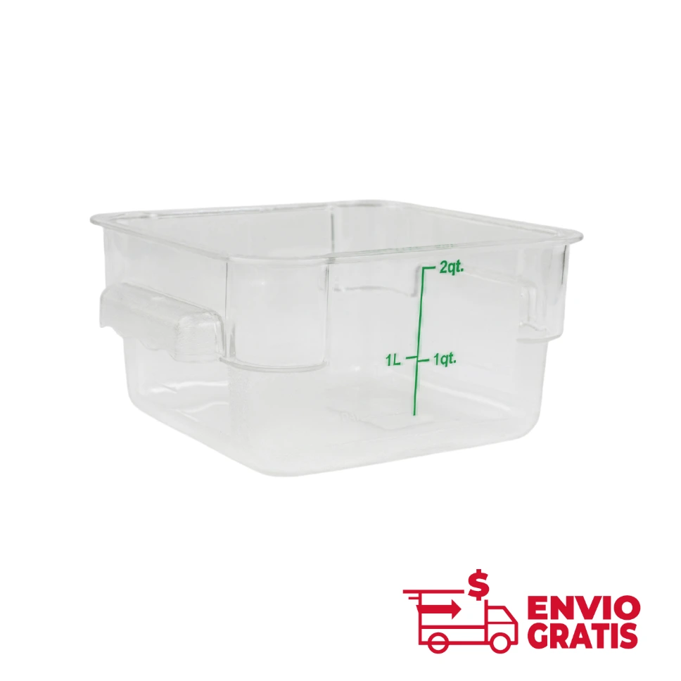 Recipientes de policarbonato cuadrados