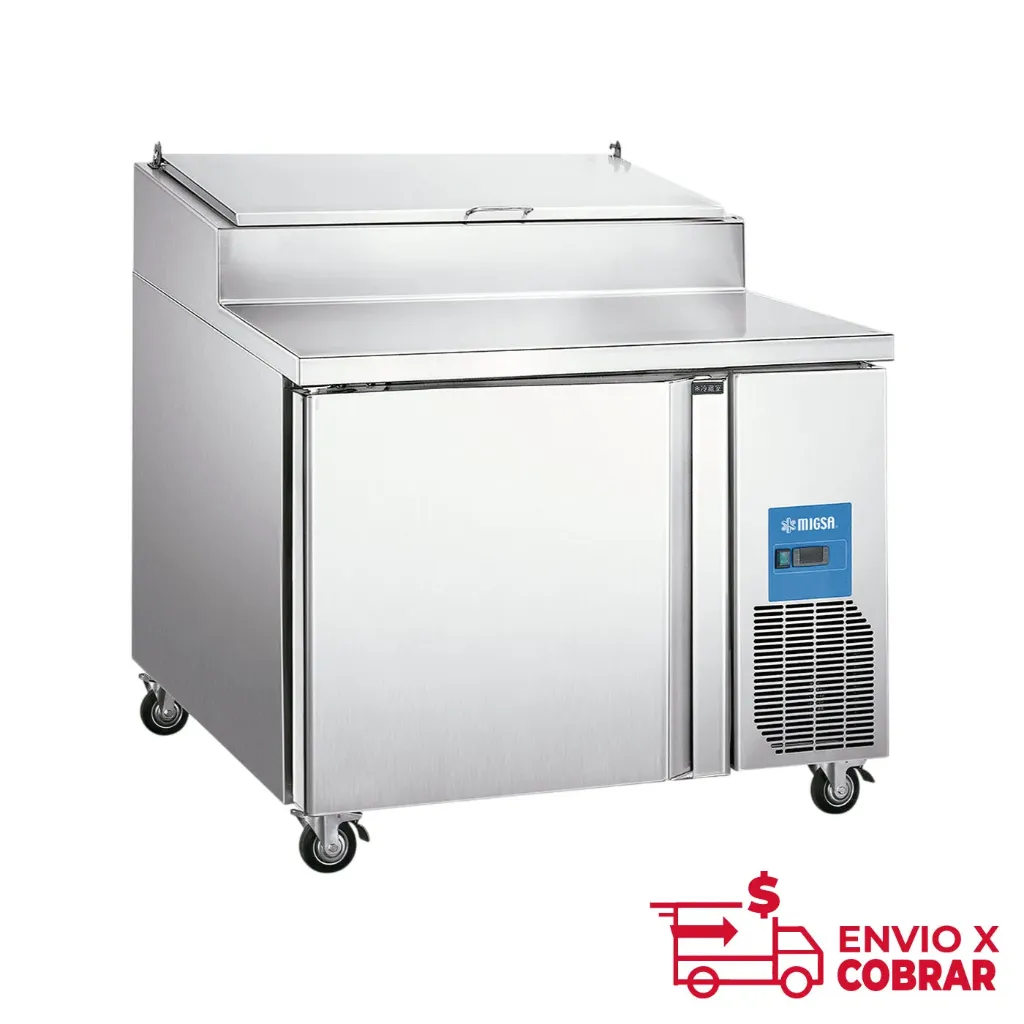 Mesa para preparación de pizzas de 1 puerta de 310L PICL1