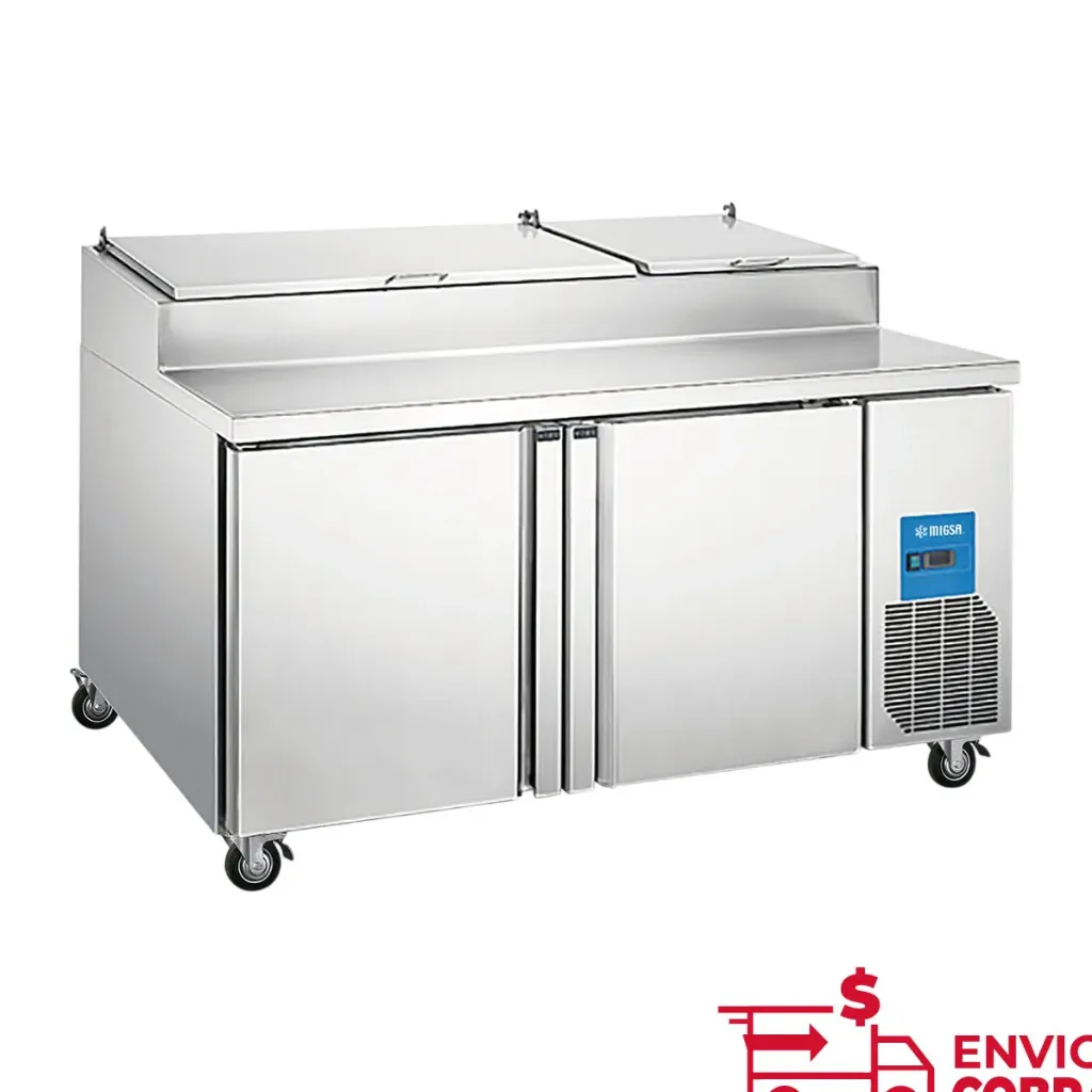 MESA PARA PREPARACIÓN DE PIZZAS DE 2 PUERTAS DE 560 L PICL2