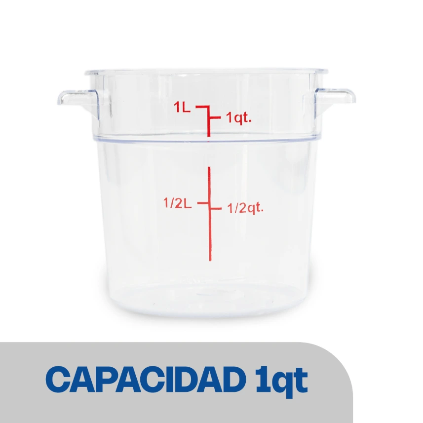 Recipiente Redondo de Policarbonato 1 qt  REPORE-1