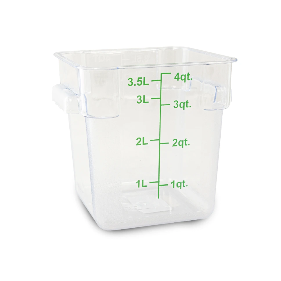 Recipiente Cuadrado de Policarbonato 4 qt REPOCU-4