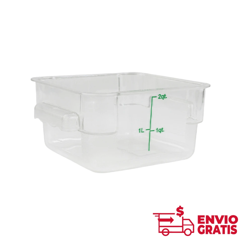 Recipiente Cuadrado de Policarbonato 2 qt REPOCU-2