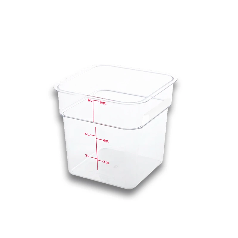 Recipiente Cuadrado de Policarbonato 6 qt  REPOCU-6