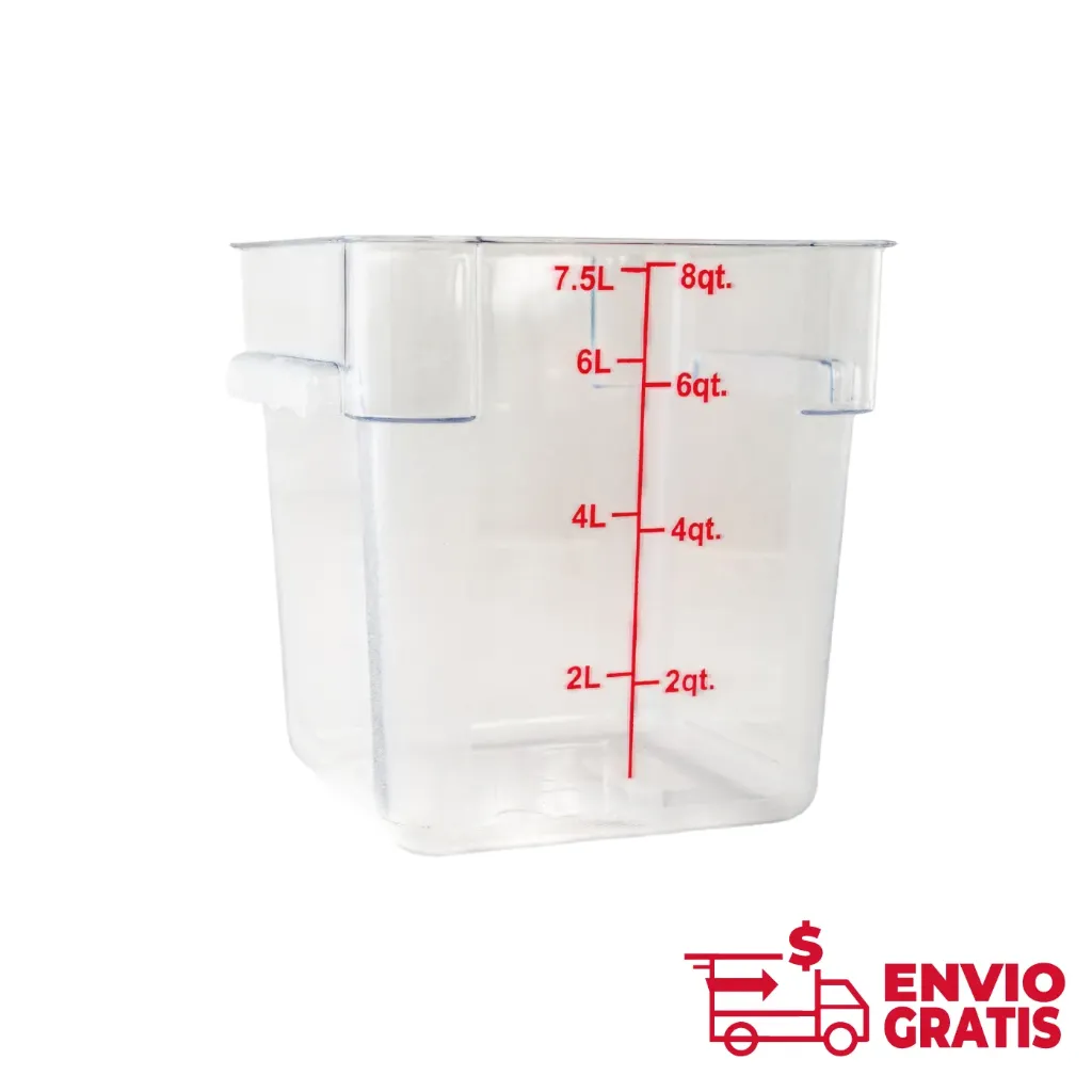 Recipiente Cuadrado de Policarbonato 8 qt