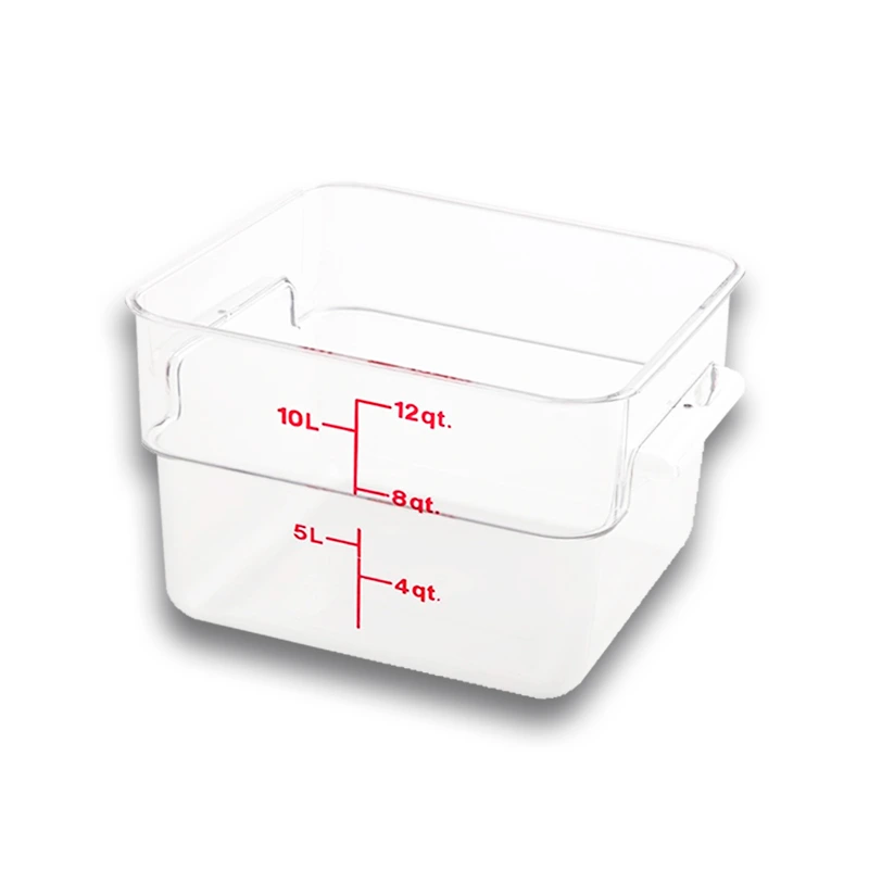Recipiente Cuadrado de Policarbonato 12 qt REPOCU-12