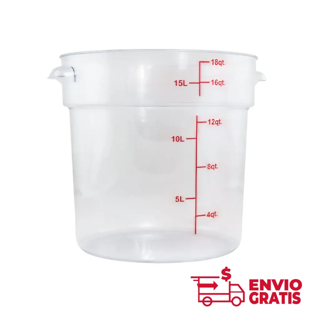 Recipiente Redondo de Policarbonato 18 qt REPORE-18