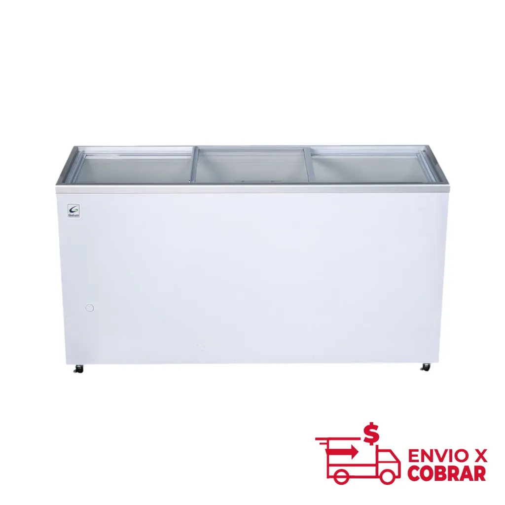 CONSERVADOR HORIZONTAL 3 PUERTAS DE VIDRIO GELUM | GC-CH-15-3 | 15 ft³