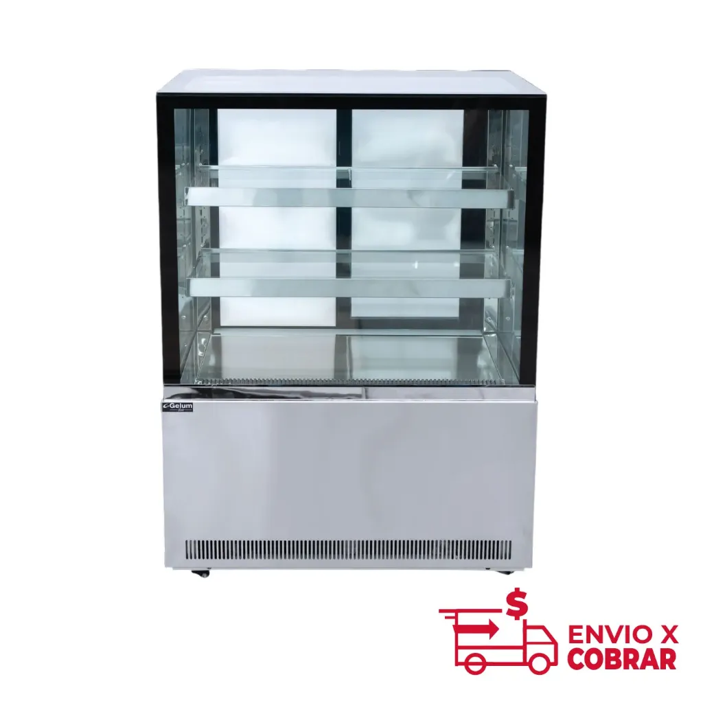 VITRINA FULL GLASS RECTA GELUM-DELI | GD-VFG-PR-90-3 | 90cm