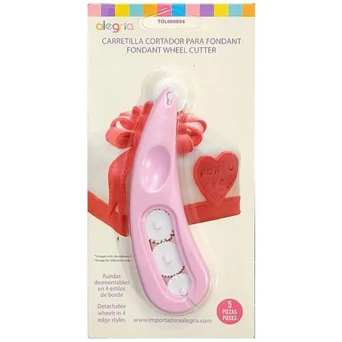 CARRETILLA PARA FONDANT PLASTICO ESTANDAR JUEGO DE
