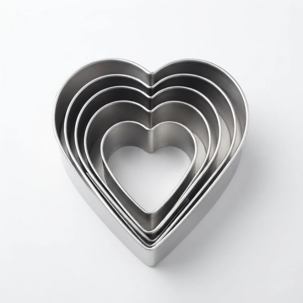 JUEGO DE MOLDES 5 PIEZAS CORAZÓN DE