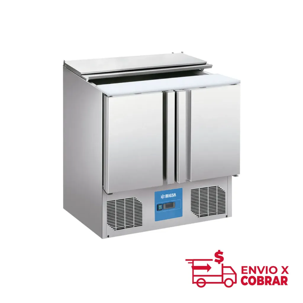 S900 | BARRA FRÍA PARA ENSALADAS DE 2 PUERTAS DE 230 L TIPO EUROPEO