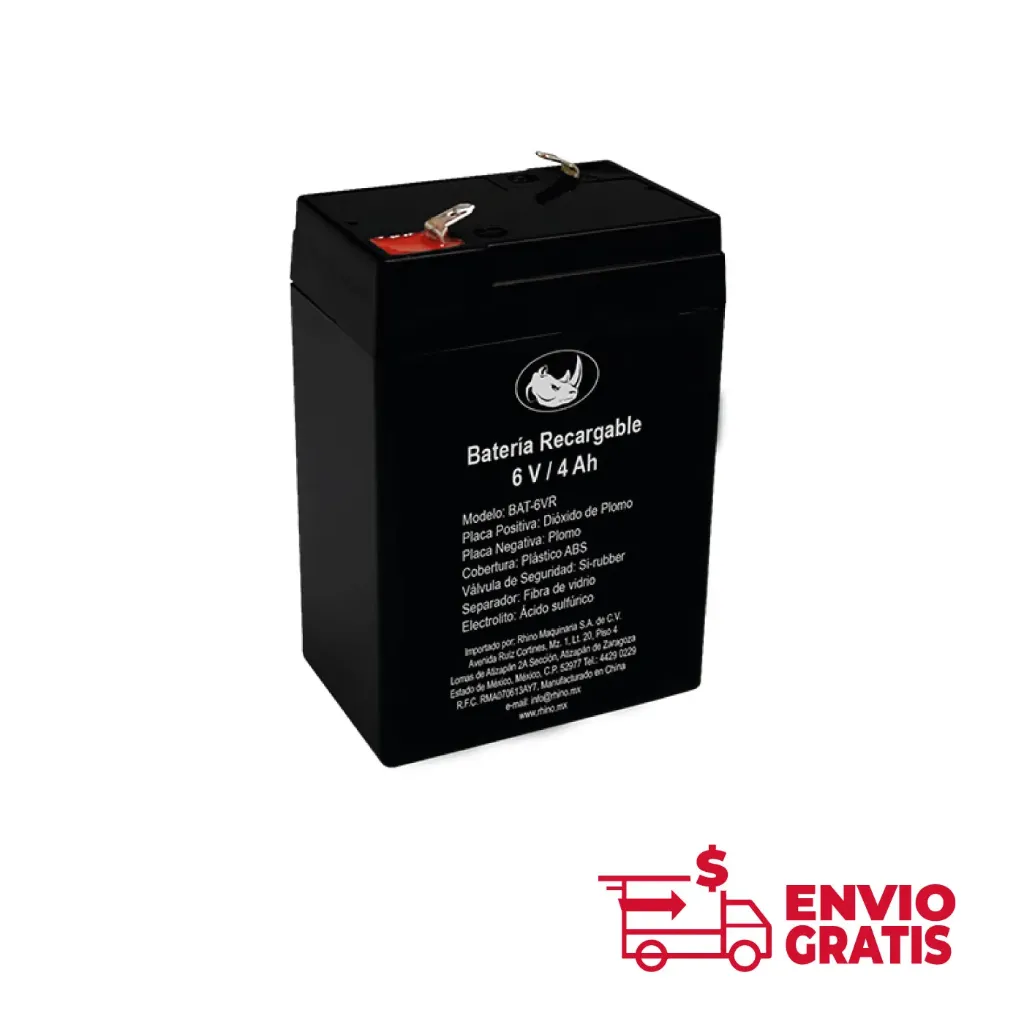 Bateria Recargable 6V / 4Ah Rhino BAT-6VR