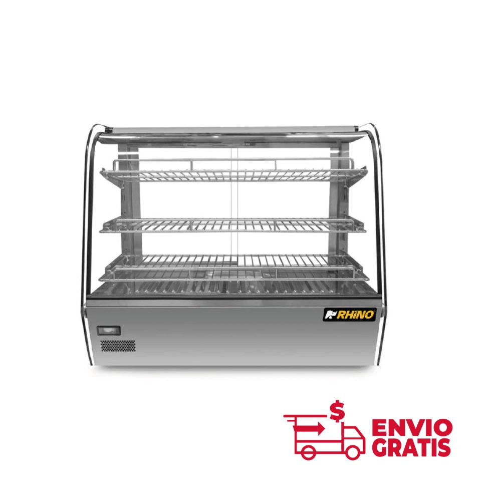 Vitrina Caliente Sobre Mostrador 160L Rhino VICAMO-160L